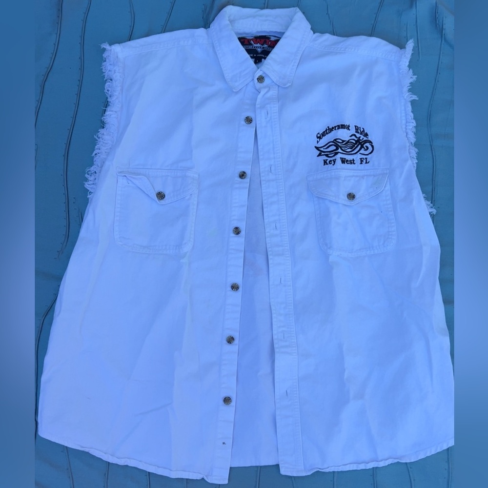 Harley-Davidson White Sleeveless Shirt, AND 3 MORE